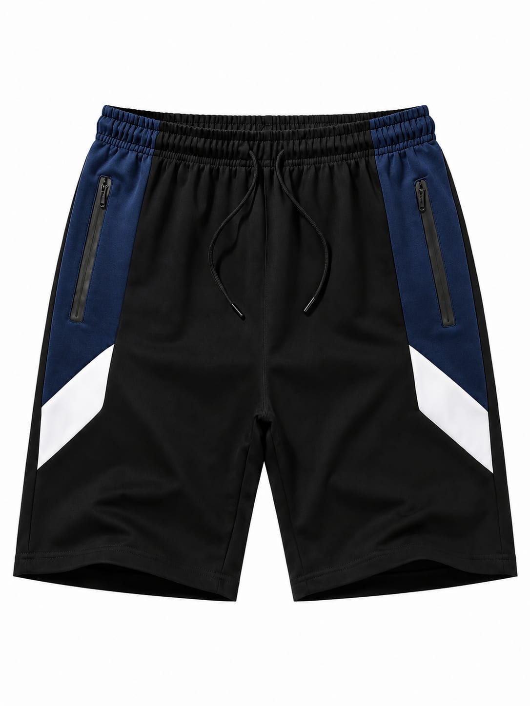 Black Navy White Colorblock Training Shorts