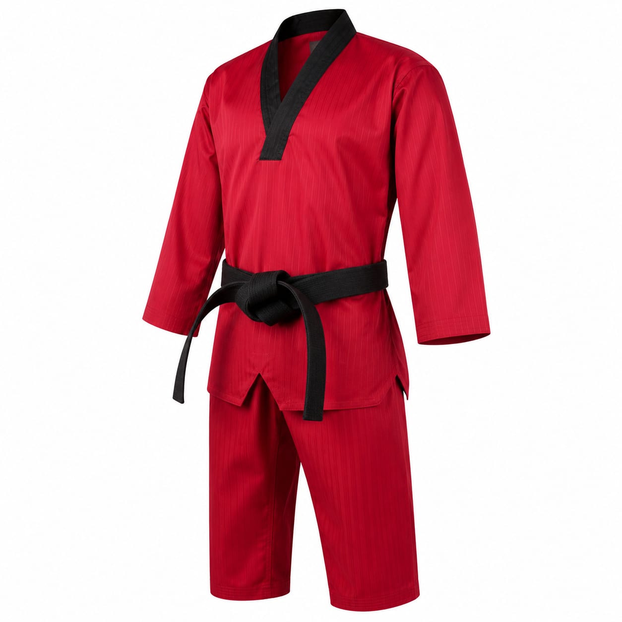 Taekwondo Uniform Red Black Belt