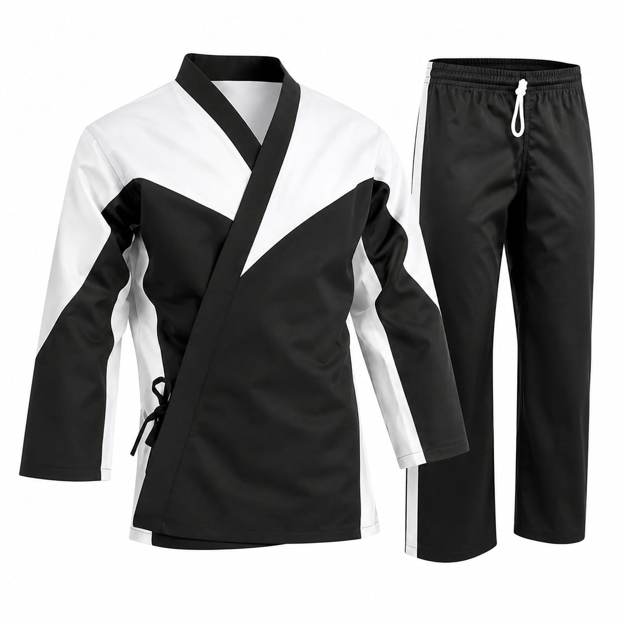 Martial Arts Gi Black White Panel