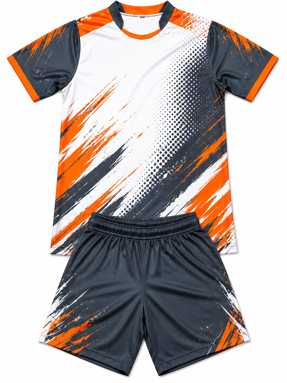 Football Kit Orange Grey Grunge