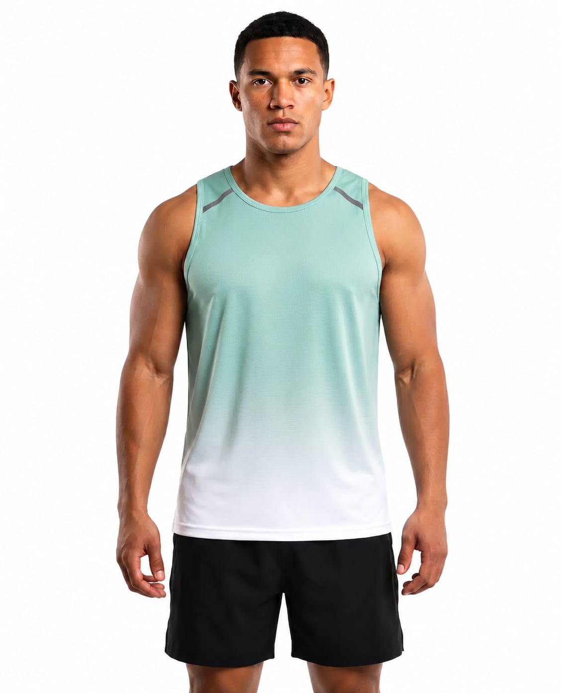 Teal White Ombre Running Vest