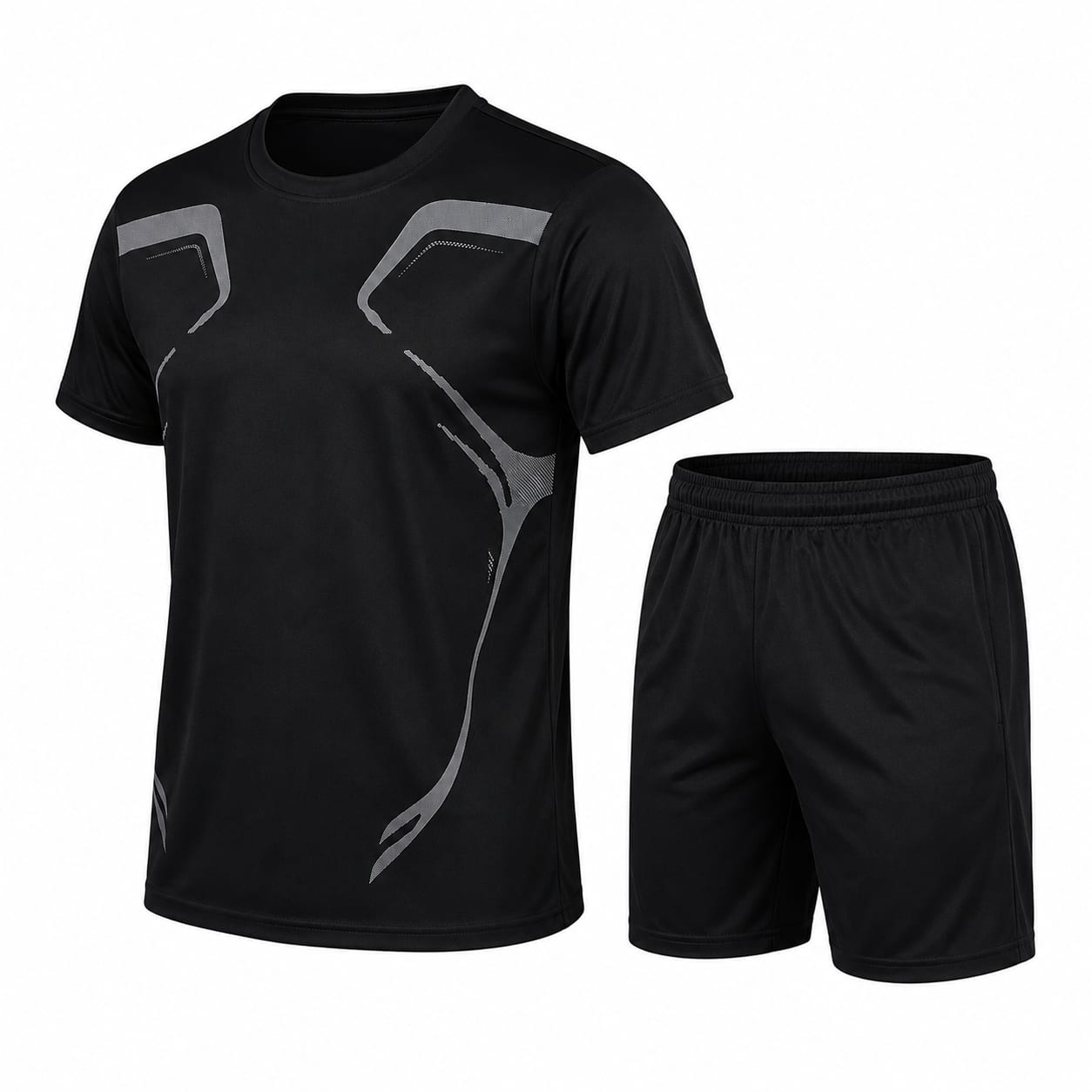 Black Graphic Activewear Set