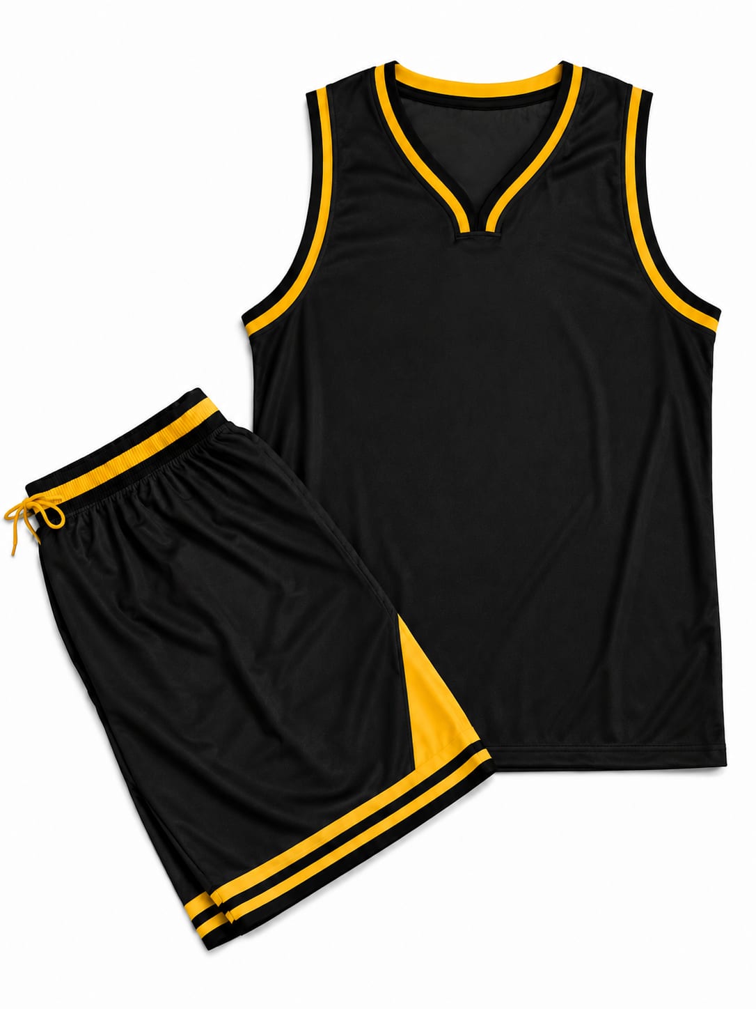 Black Gold Basketball Jersey Set