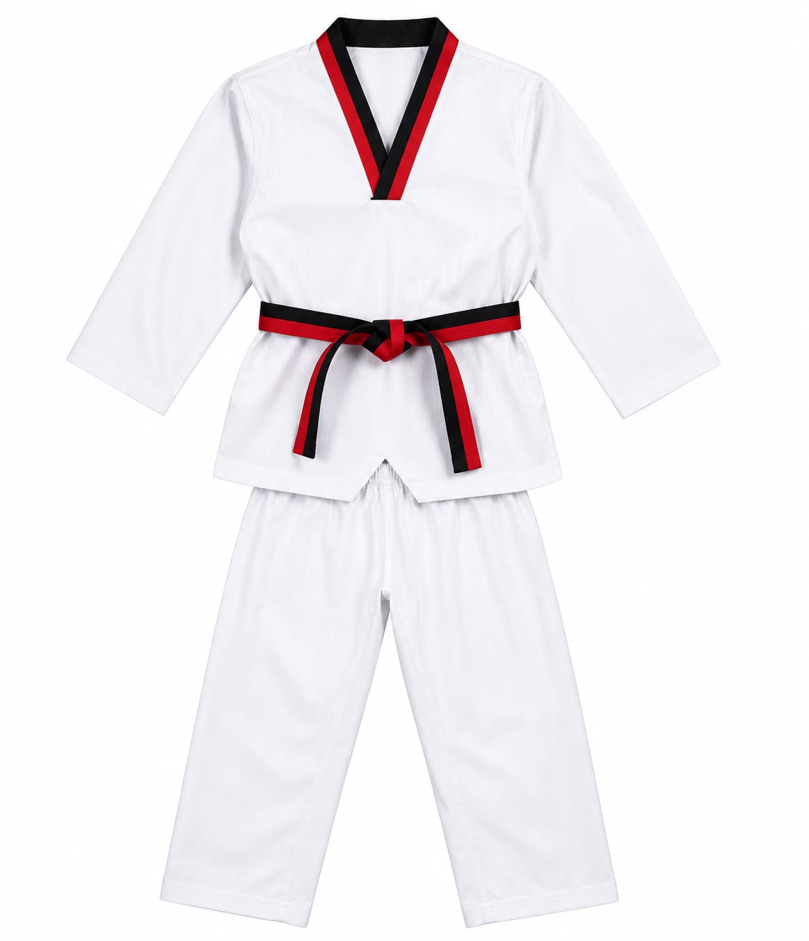 Taekwondo Dobok White Black Red Belt