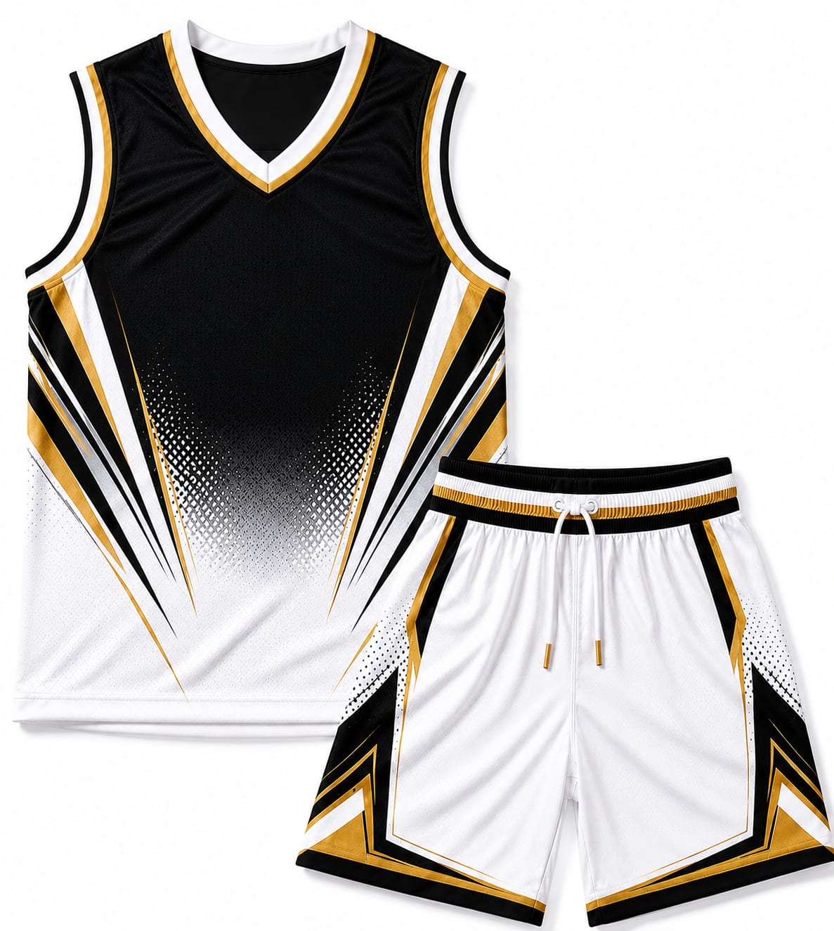 Basketball Kit Black Gold White Elite