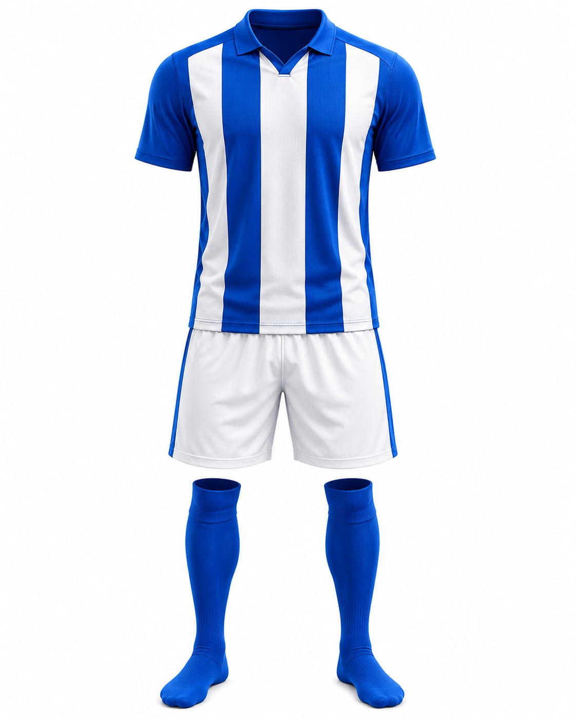 Blue White Striped Hockey Kit
