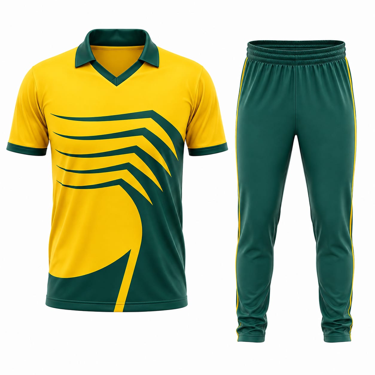 Cricket Kit Yellow Green Wave