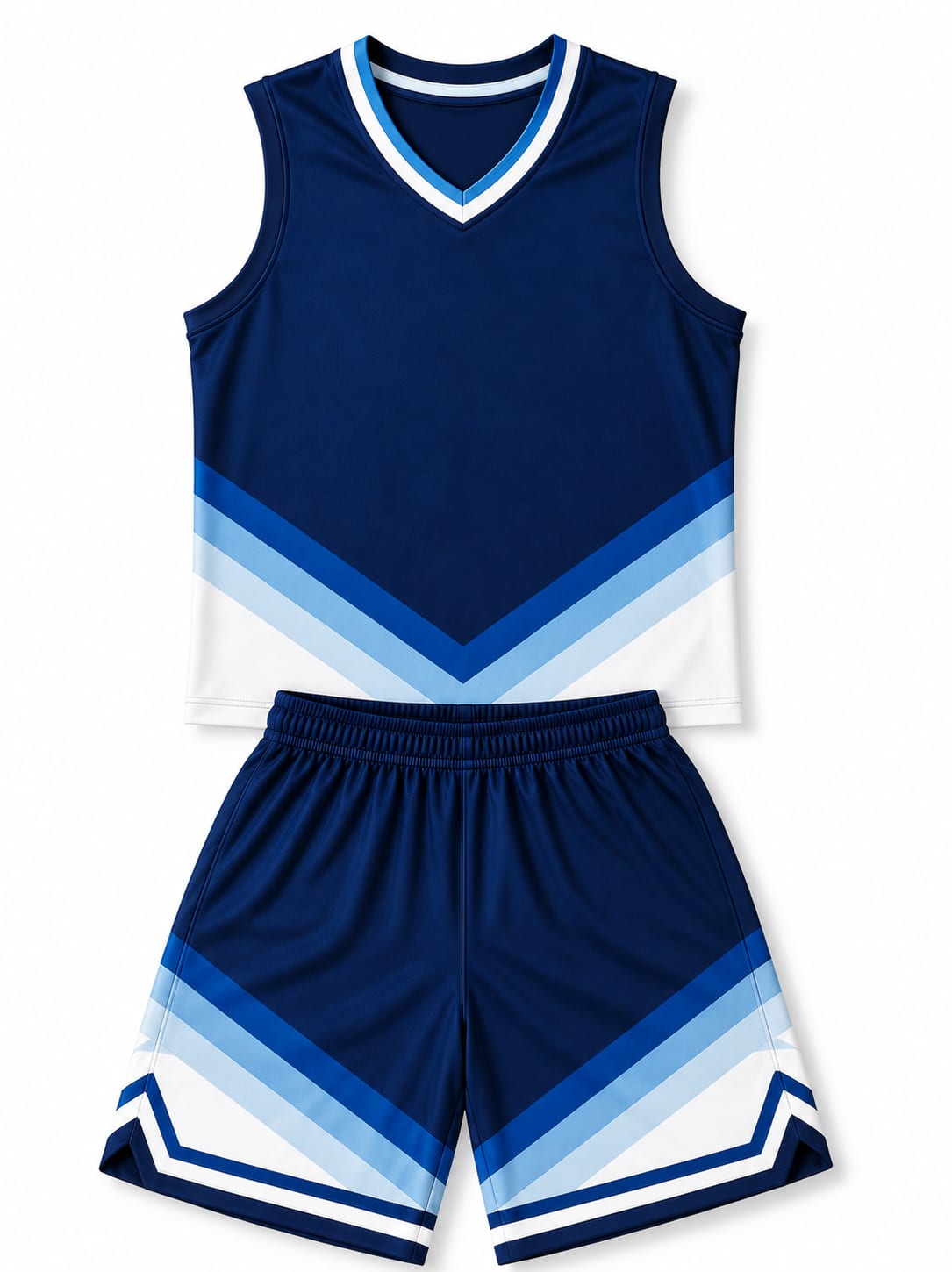 Basketball Kit Navy Blue Chevron