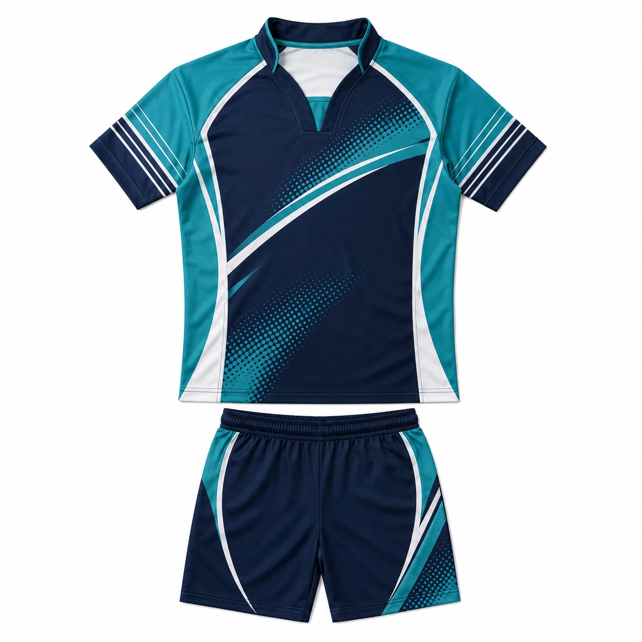 Rugby Kit Navy Teal Halftone