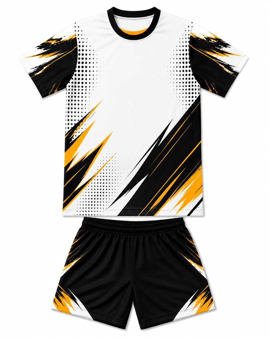 Volleyball Kit White Black Gold