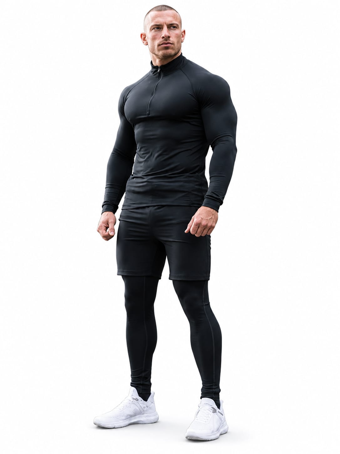 Black Full Compression Gym Set